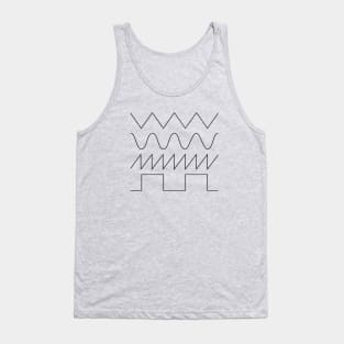 Synthesizer Waveforms (black font) #1 Tank Top